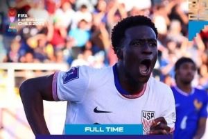  世青赛美国3-0击败法国，两战全胜积6分提前晋级16强