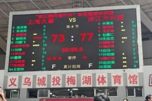  广厦热身赛77-73胜上海 赵岩昊14分 王哲林16分&张镇麟7分