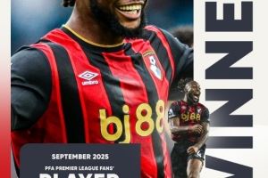 “樱桃”大杀器!PFA官方:3场两球1助,塞梅尼奥当选9月最佳球员