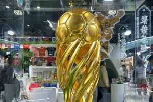  “苏超”冠军奖杯出现在进博会，成为吸引观众拍照打卡的亮点