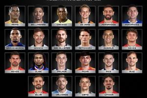  FIFA最佳阵容中场候选：维蒂尼亚、维尔茨、佩德里、帕尔默在列